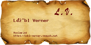 Lőbl Verner névjegykártya